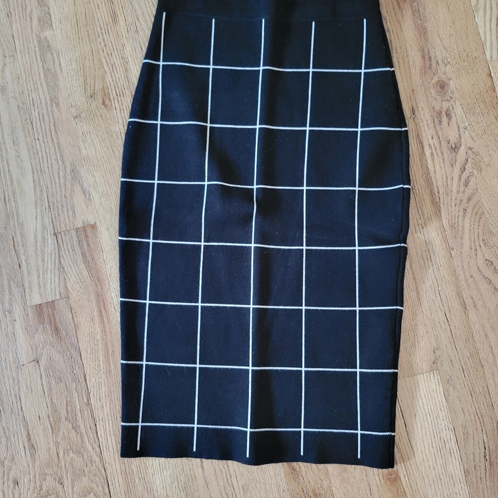 Lucy Paris Black and White Pencil Skirt for Work